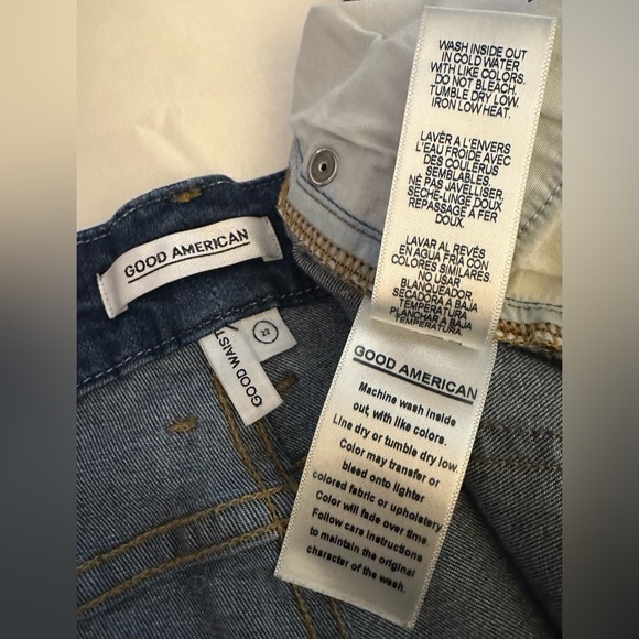 $149 GOOD AMERICAN Good Waist Made In USA Jeans Womens 22 Ankle 35x25” High-rise - Picture 9 of 15